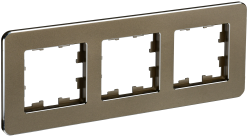 Рамка 3-местная РУ-3-1-Бр металл латунь RE IEK серии BRITE BR-M32-M-01-K49  фото | Capital Power - инженерные системы