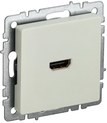Розетка HDMI РHDMI-0-БрКр бежевый IEK серии BRITE BR-H10-K10  фото | Capital Power - инженерные системы