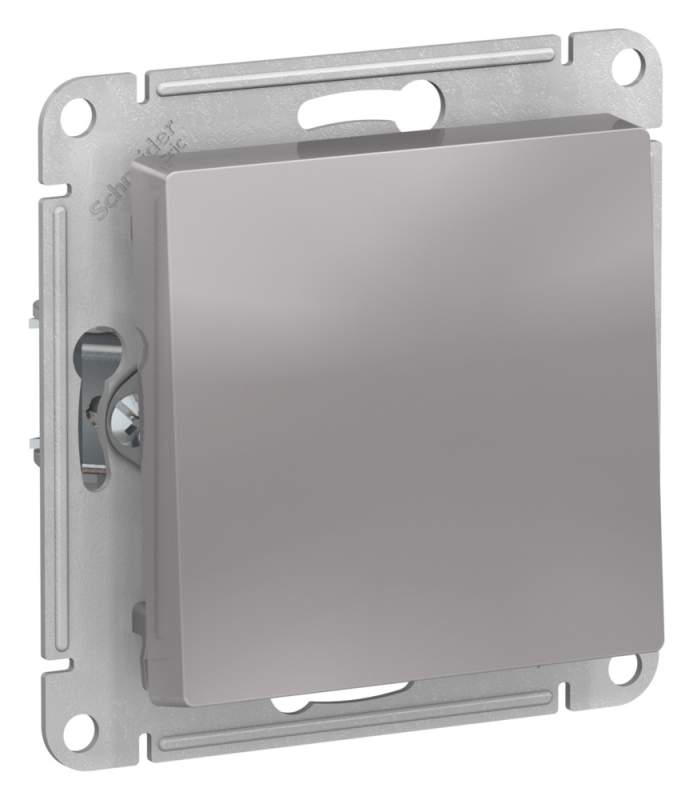 Выключатель 2-полюсный Systeme Electric серии AtlasDesign, 10А, Мех., Алюминий ATN000321  фото | Capital Power - инженерные системы