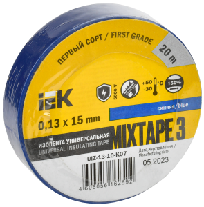 MIXTAPE 3 Изолента 0,13х15мм синяя 20м IEK UIZ-13-10-K07  фото | Capital Power - инженерные системы