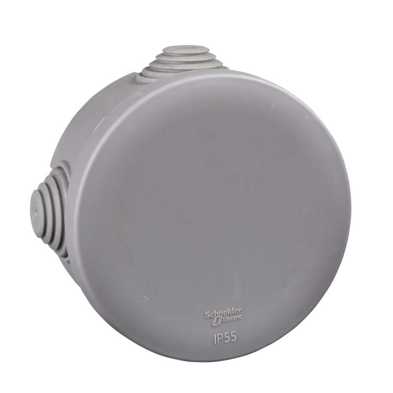 КОРОБКА РАСПРЕД.ОТКР.УСТАНОВКИ D80X40 (внутр.размеры), габариты D100х48, IP55, 4 сальника IMT35094  фото | Capital Power - инженерные системы