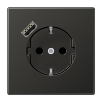 Розетка Jung LS серия Антрацит SCHUKO® с USB-интерфейсом с 1 USB-портом типа A LS серия Антрацит AL1520-18AAN-L AL1520-18AAN-L  фото | Capital Power - инженерные системы