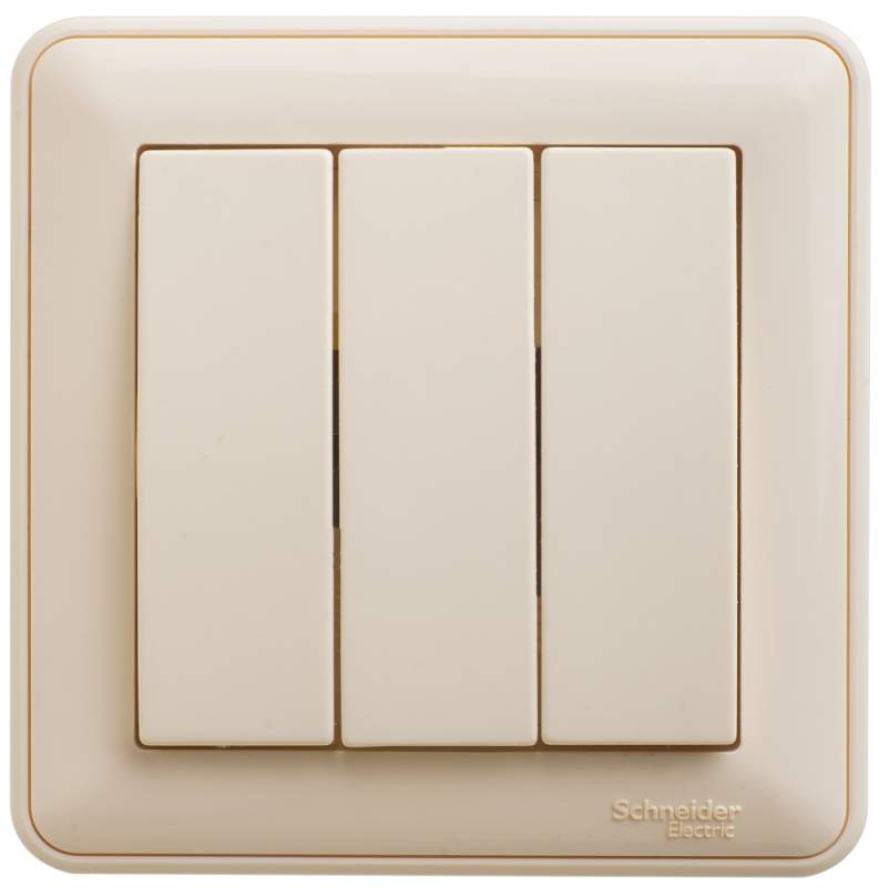 Выключатель 3-клавишный Systeme Electric серии W59, 10АХ, в сборе, СЛОНОВАЯ КОСТЬ VS0510-351-28  фото | Capital Power - инженерные системы
