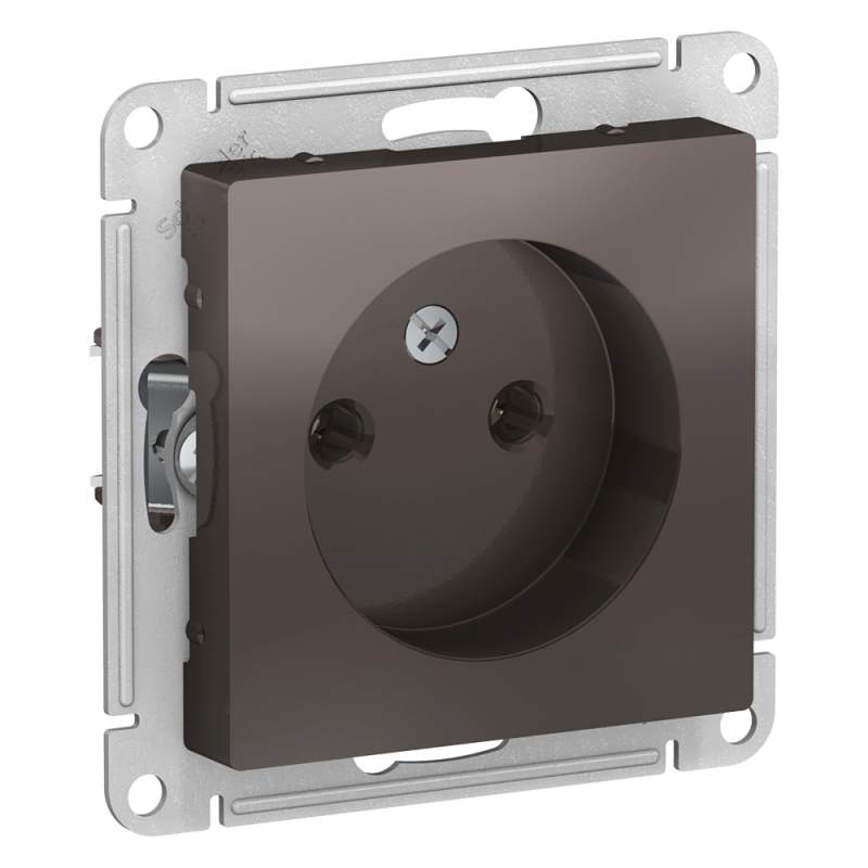 Розетка Systeme Electric серии AtlasDesign Без Заземления Без Шторок, 16А, Механизм, Мокко ATN000641  фото | Capital Power - инженерные системы