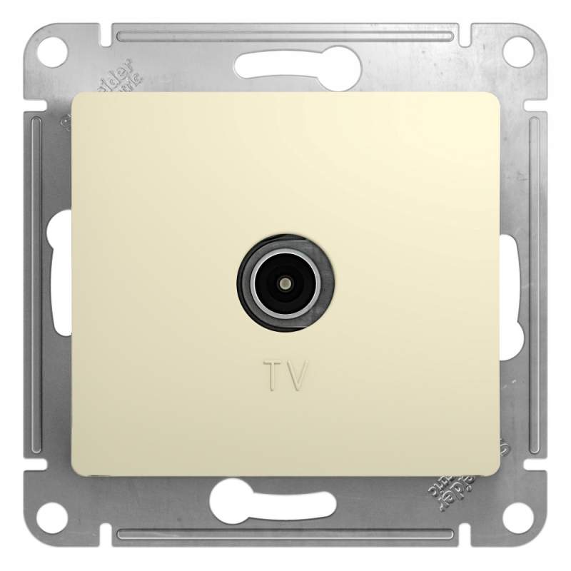 Розетка TV (антенна) Systeme Electric серии Glossa, механизм, БЕЖЕВЫЙ GSL000293  фото | Capital Power - инженерные системы