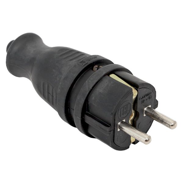 Вилка прямая каучуковая 230В 2P+PE 16A IP44 EKF PRO RPS-011-16-230-44-R  фото | Capital Power - инженерные системы