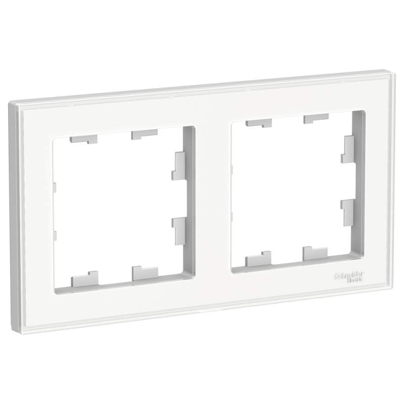 Рамка Systeme Electric серии AtlasDesign Art 2 поста, Белый ATN200102  фото | Capital Power - инженерные системы
