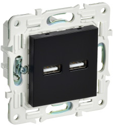 Розетка USB A+A 3,1А SK-R15Bl черный IEK серии SKANDY SK-U21-D31-K02  фото | Capital Power - инженерные системы