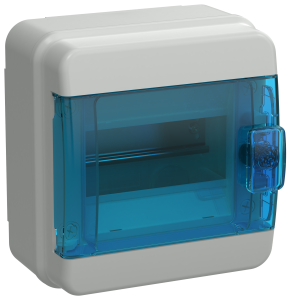 TEKFOR Корпус пластиковый КМПн-6 IP65 синяя прозрачная дверь IEK TF5-KP72-N-06-65-K03-K07  фото | Capital Power - инженерные системы