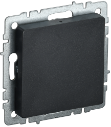 Заглушка с суппортом МЗ10-БрЧ черный IEK серии BRITE BR-PL10-K02  фото | Capital Power - инженерные системы