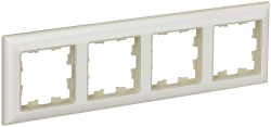 Рамка 4-местная РУ-4-Бр бежевый/жемчужный IEK серии BRITE BR-M42-12-1-K10  фото | Capital Power - инженерные системы