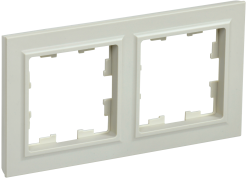 Рамка 2-местная РУ-2-БрКр бежевый IEK серии BRITE BR-M22-K10  фото | Capital Power - инженерные системы