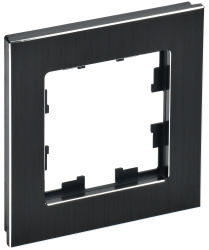 Рамка 1 -местная РУ-1-1-БрЧ металл черный IEK серии BRITE BR-M12-M-K02  фото | Capital Power - инженерные системы