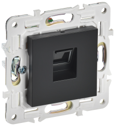 Розетка компьютерная RJ45 кат.5E SK-K01Bl черный IEK серии SKANDY SK-K10-1-K02  фото | Capital Power - инженерные системы