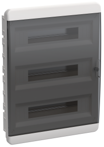 TEKFOR Корпус пластиковый ЩРВ-П-54 IP41 черная прозрачная дверь IEK TF5-KP12-V-54-41-K01-K03  фото | Capital Power - инженерные системы