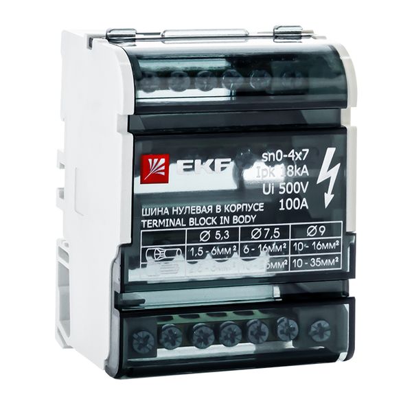 Шина нулевая в корпусе (4х7) EKF PROxima SN0-4X7  фото | Capital Power - инженерные системы