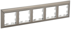 Рамка 5-местная РУ-5-Бр металл хром/никель IEK серии BRITE BR-M52-12-4-K23  фото | Capital Power - инженерные системы