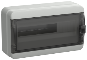 TEKFOR Корпус пластиковый КМПн-18 IP65 черная прозрачная дверь IEK TF5-KP72-N-18-65-K03-K02  фото | Capital Power - инженерные системы