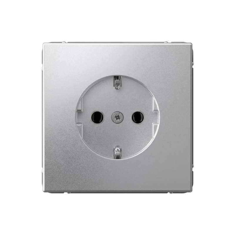 Розетка Systeme Electric серии ArtGallery с заземлением, 16А, механизм, АЛЮМИНИЙ GAL000343  фото | Capital Power - инженерные системы