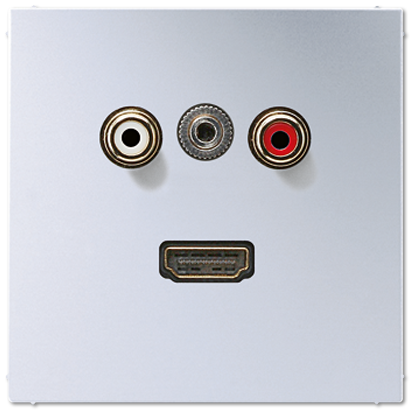 Плата Jung SL серия алюминий гнезд AUDIO, 3,5 мм, HDMI MAAL1082 MAAL1082  фото | Capital Power - инженерные системы