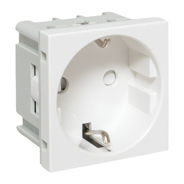 Розетка 45x45 с заземлением, с защ, шторками, 90 градусов, белая EKF E2MR16-028-10  фото | Capital Power - инженерные системы
