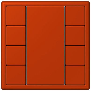 Кнопочный модуль КNX Jung Les Couleurs® Le Corbusier rouge vermillon 59 F 50 с четырьмя парами кнопок LC504TSA4320A LC504TSA4320A  фото | Capital Power - инженерные системы