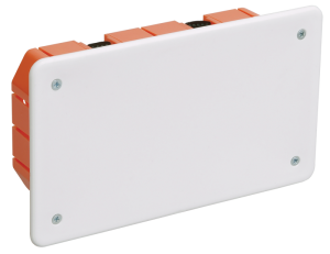 Коробка распаячная КМ41026 для полых стен безгалогенная (HF) 172х96х45мм с саморезами пластиковыми лапками с крышкой IEK UKG11-172-096-045-P  фото | Capital Power - инженерные системы
