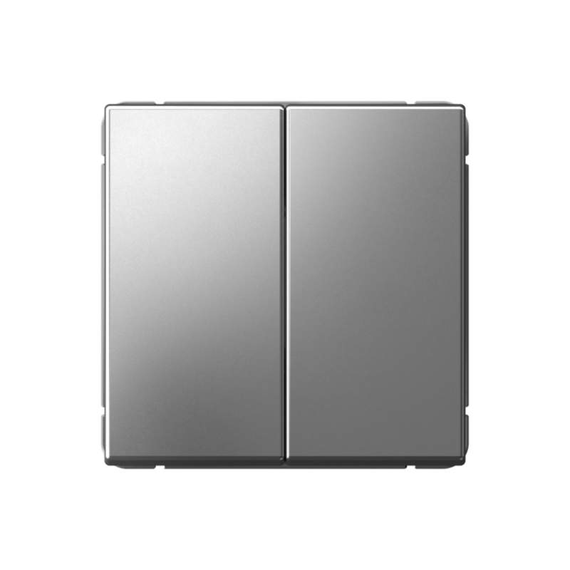 Выключатель 2-клавишный Systeme Electric серии ArtGallery, сх.5, 10АХ, механизм, СТАЛЬ GAL000951  фото | Capital Power - инженерные системы