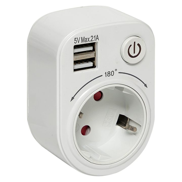 Розеточный блок SB-01 (розетка 2P+E 16А, 2 USB разъема 5V 2,1A) EKF PROxima SB-01  фото | Capital Power - инженерные системы
