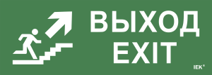 Этикетка самоклеящаяся 280х100мм "Выход/лестница вверх/фигура" IEK LPC10-1-28-10-VLVVF  фото | Capital Power - инженерные системы