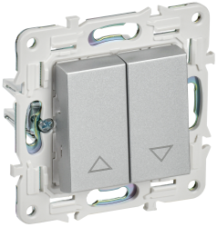 Выключатель жалюзи 10А SK-V12S серебряный IEK серии SKANDY SK-V15-0-10-K23  фото | Capital Power - инженерные системы