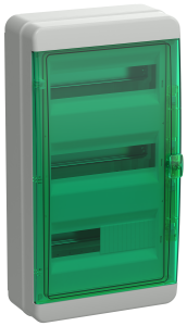 TEKFOR Корпус пластиковый КМПн-36 IP65 зеленая прозрачная дверь IEK TF5-KP72-N-36-65-K03-K06  фото | Capital Power - инженерные системы