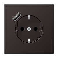 Розетка Jung LS серия Dark SCHUKO® с USB-интерфейсом с 1 USB-портом типа A AL1520-18AD-L AL1520-18AD-L  фото | Capital Power - инженерные системы