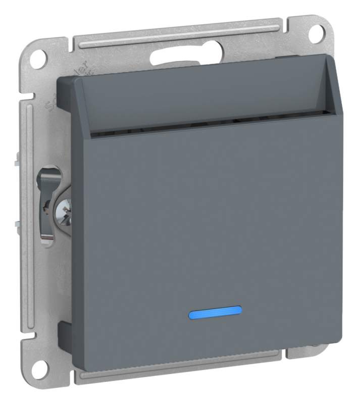 Выключатель карточный 10А Systeme Electric серии AtlasDesign, Без Задержки Времени, Механизм, Грифель ATN000767  фото | Capital Power - инженерные системы