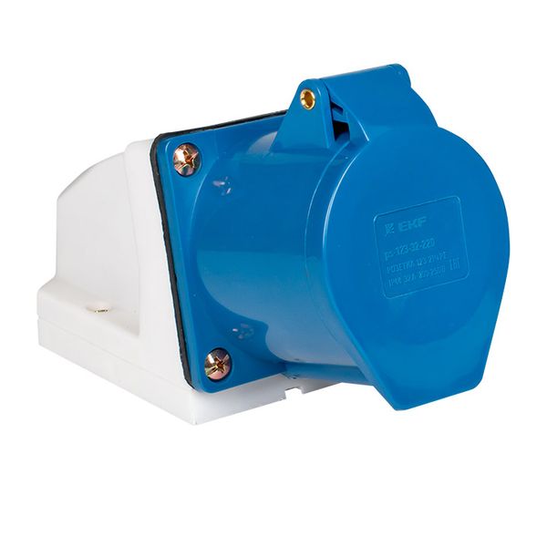 Розетка стационарная наружная 123 2Р+РЕ 32А 220В IP44 EKF PS-123-32-220  фото | Capital Power - инженерные системы