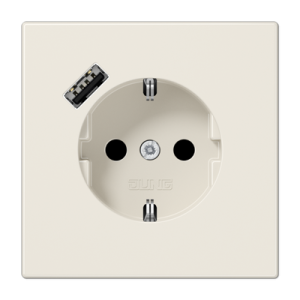Розетка Jung LS серия Слоновая кость SCHUKO® с USB-интерфейсом с 1 USB-портом типа A LS1520-18A LS1520-18A  фото | Capital Power - инженерные системы