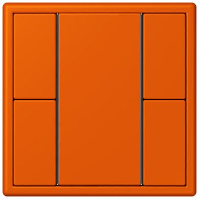Кнопочный модуль КNX Jung Les Couleurs® Le Corbusier orange vif F 50 с двумя парами кнопок LC502TSA4320S LC502TSA4320S  фото | Capital Power - инженерные системы