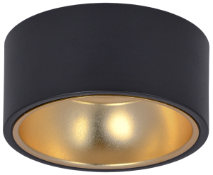 LIGHTING Светильник 4017 накладной потолочный под лампу GX53 черный/золото IEK LT-UPB0-4017-GX53-1-K57  фото | Capital Power - инженерные системы