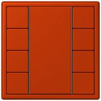 Кнопочный модуль КNX Jung Les Couleurs® Le Corbusier rouge vermillon 59 F 50 с четырьмя парами кнопок LC504TSA4320A