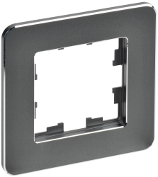 Рамка 1-местная РУ-1-1-Бр металл титан RE IEK серии BRITE BR-M12-M-01-K48  фото | Capital Power - инженерные системы