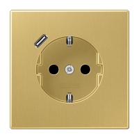 Розетка Jung LS серия Латунь классик SCHUKO® с USB-интерфейсом с 1 USB-портом типа A LS серия Латунь классик ME1520-18CC-L ME1520-18CC-L  фото | Capital Power - инженерные системы
