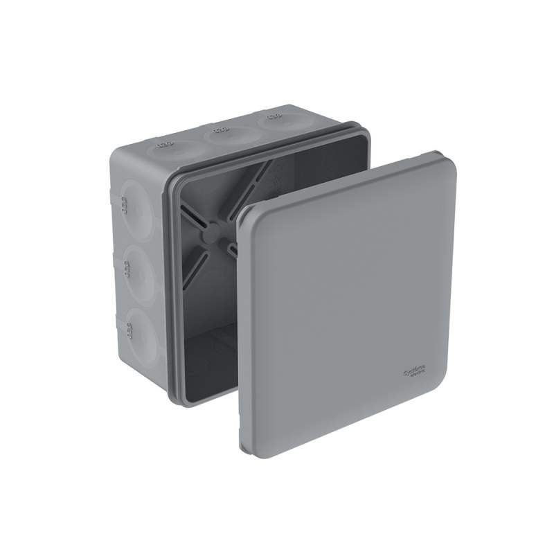MultiBox Коробка распределительная с мембранными вводами IP66 100х100х50 Серая (со стикером) под пистолет IMT351981  фото | Capital Power - инженерные системы