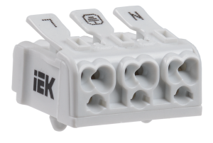 Клемма пружинная соединительная КСПн3-L+N+PE IEK UKZ-B06-3P-F1-E0-10  фото | Capital Power - инженерные системы