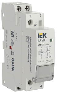 ARMAT Контактор модульный KMR 25А 12В AC/DC 2НО IEK AR-KMR20-025-20-012  фото | Capital Power - инженерные системы