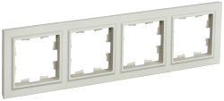 Рамка 4-местная РУ-4-БрКр бежевый IEK серии BRITE BR-M42-K10  фото | Capital Power - инженерные системы