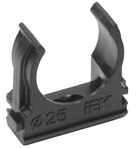 ELASTA Держатель с защелкой CF25 черный IEK CTA10D-CF25-K02-100  фото | Capital Power - инженерные системы