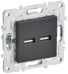 Розетка USB A+A 3,1А SK-R15T титан IEK серии SKANDY SK-U21-D31-K48  фото | Capital Power - инженерные системы