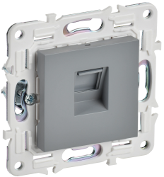 Розетка компьютерная RJ45 кат.5E SK-K01Gr серый IEK серии SKANDY SK-K10-1-K03  фото | Capital Power - инженерные системы