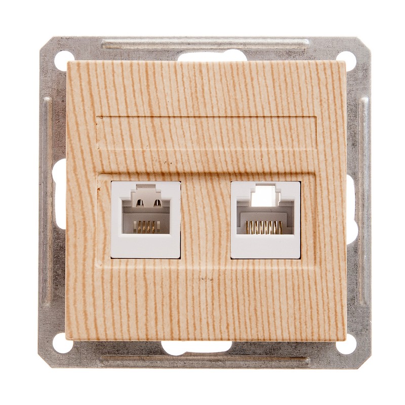 Розетка RJ11+RJ45 двойная Systeme Electric серии W59, 160В, 1А, кат.5Е, механизм, СОСНА RSI-251TK5E-7-86  фото | Capital Power - инженерные системы