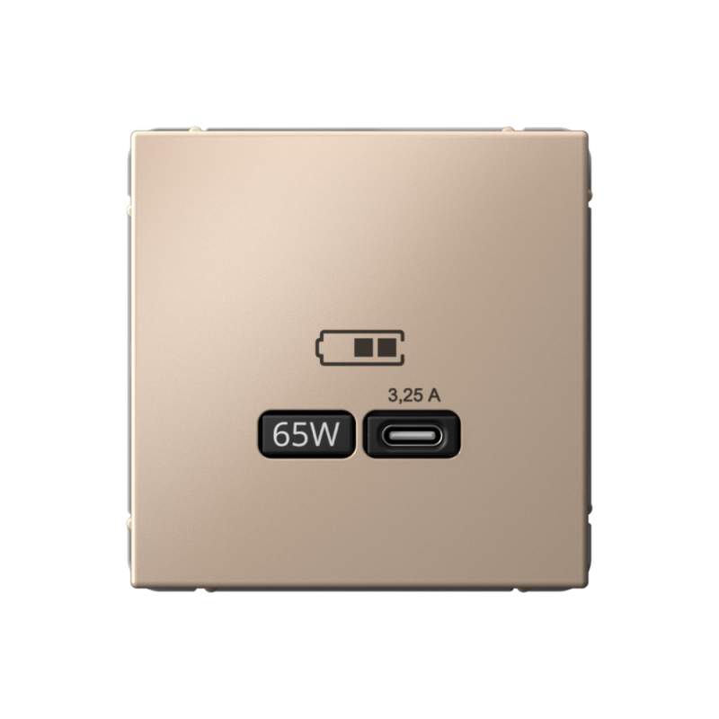 Розетка USB Systeme Electric серии ArtGallery тип-С 65Вт высокоскор.заряд. QC, PD, механизм, ПЕСОЧНЫЙ GAL001227  фото | Capital Power - инженерные системы